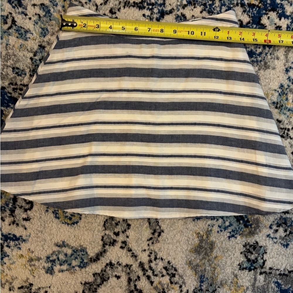 Jella Couture Navy and Cream Striped Skater Skirt - Picture 5 of 6